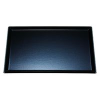 トレー 耐熱長手布目盆　黒　ＮＳ　尺４寸 [1個入] wis-b-31-43　若泉漆器（直送品）