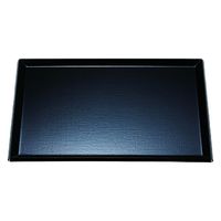 トレー 耐熱長手布目盆　黒　ＮＳ　尺３寸 [2個入] wis-b-31-42　若泉漆器（直送品）