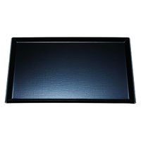 トレー 耐熱長手布目盆　黒　ＮＳ　尺５寸 [1個入] wis-b-31-44　若泉漆器（直送品）