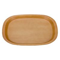 トレー オーバル木目トレイ　総ナチュラル　尺２寸 [2個入] wis-b-31-56　若泉漆器（直送品）