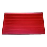 トレー 長手タイコ隅丸盆　赤茶刷毛目艶消ＮＳ　尺２寸 [1個入] wis-b-31-70　若泉漆器（直送品）