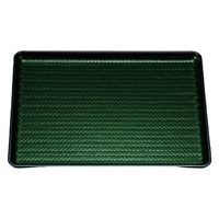 トレー 耐熱網代長手盆　グリーン天黒ＮＳ　尺４寸 [1個入] wis-b-32-49　若泉漆器（直送品）