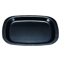 トレー ９寸オーバル木目トレイ　黒　[4個入] wis-b-32-70　若泉漆器（直送品）