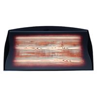 トレー 耐熱おもてなし盆　杉板杢目ホワイト艶消ＮＳ　尺０寸 [2個入] wis-b-35-77　若泉漆器（直送品）