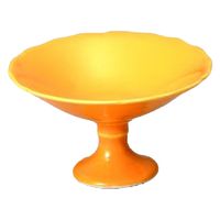 小鉢 黄釉輪花高台小鉢【強化】 [1個入] wis-c-5-41　若泉漆器（直送品）