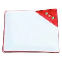 角皿　赤点字 [3個入] wis-c-6-3　若泉漆器（直送品）