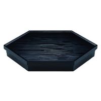 松花堂 六角ヘギ目松花堂　黒内黒塗 [2個入] wis-c-6-34　若泉漆器（直送品）