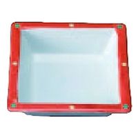 角鉢　赤点字 [2個入] wis-c-6-4　若泉漆器（直送品）