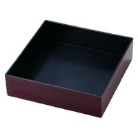 松花堂 ７寸大和重　親のみ　溜内黒底黒塗Ｓ・Ｓ塗 [2個入] wis-c-6-6　若泉漆器（直送品）