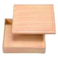 松花堂 ８．５寸木目松花堂　ラバーウッド（蓋ウラクリーム） [1個入] wis-c-7-14　若泉漆器（直送品）