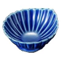 小鉢 淡ルリ菊型小鉢 [3個入] wis-c-7-33　若泉漆器（直送品）