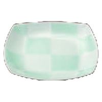 中皿 一珍格子６寸　角皿【有田焼】 [2個入] wis-c-7-42　若泉漆器（直送品）