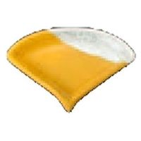 小皿 掛分黄釉ラスター　扇型豆皿【有田焼】 [2個入] wis-c-7-60　若泉漆器（直送品）