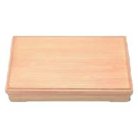 松花堂 ニュー尺３寸長手木目松花堂　ラバーウッド（仕切別）蓋ウラクリーム [1個入] wis-c-7-9　若泉漆器（直送品）