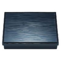 松花堂 ９寸長手松花堂　総黒ヘギ目（仕切別） [3個入] wis-f-4-59　若泉漆器（直送品）