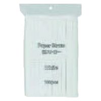 使い捨て食器 紙ストロー　紙個包装　白（１０００本） [1個入] wis-h-97-46　若泉漆器（直送品）