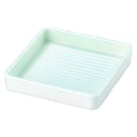 角皿 ＡＢＳ角肉皿　白塗　１４．５ｃｍ角［エンボス加工］ [3個入] wis-m-18-70　若泉漆器（直送品）