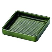 角皿 ＡＢＳ角肉皿　織部　１４．５ｃｍ角［エンボス加工］ [3個入] wis-m-18-72　若泉漆器（直送品）