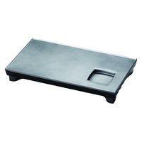 盛器 ９．２寸長角足付盛器　銀透き底黒塗 [1個入] wis-m-24-14　若泉漆器（直送品）