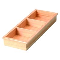 松花堂 桃山長手箱　３ツ切（固定仕切） [1個入] wis-m-25-41　若泉漆器（直送品）