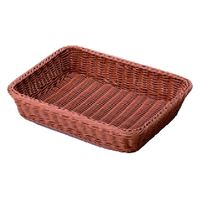 ざる フードバスケット　１０枚取　Ｓ　ブラウン [1個入] wis-m-27-54　若泉漆器（直送品）