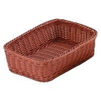 ざる 角型バスケット　３０型　ブラウン [1個入] wis-m-28-51　若泉漆器（直送品）