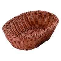 ざる 小判型バスケット　１８型　ブラウン [2個入] wis-m-28-87　若泉漆器（直送品）