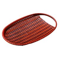 篭 小判片空きかご　春慶底黒塗 [3個入] wis-m-30-23　若泉漆器（直送品）