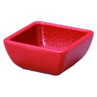 珍味 いぶし釉角　珍味入れ　赤 [10個入] wis-m-32-13　若泉漆器（直送品）