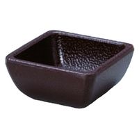 珍味 いぶし釉角　珍味入れ　ブラウン [10個入] wis-m-32-19　若泉漆器（直送品）