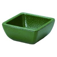 珍味 いぶし釉角　珍味入れ　グリーン [10個入] wis-m-32-16　若泉漆器（直送品）