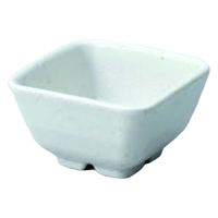 小鉢 いぶし釉　角小鉢　小　粉引 [6個入] wis-m-32-37　若泉漆器（直送品）