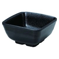 小鉢 いぶし釉　角小鉢　大　黒 [5個入] wis-m-32-46　若泉漆器（直送品）