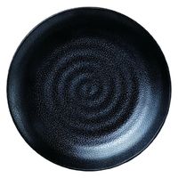 中皿 いぶし釉　２１ｃｍ丸皿　黒 [3個入] wis-m-32-58　若泉漆器（直送品）