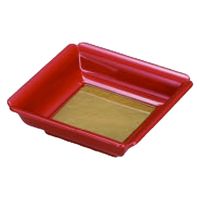 角皿 ４寸若狭皿　朱内金パール [3個入] wis-m-33-54　若泉漆器（直送品）