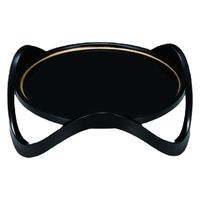 盛器 凡情盛器　黒金線　５．５寸（脚付セット） [2個入] wis-m-33-88　若泉漆器（直送品）