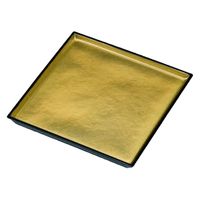 角皿 ダイヤ四方小皿　金雲流渕黒 [6個入] wis-m-34-96　若泉漆器（直送品）