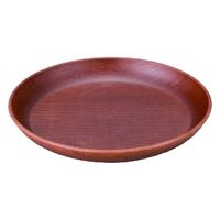 洋食器中皿 木目玉渕丸皿　２１φ　ライトブラウン [2個入] wis-m-38-17　若泉漆器（直送品）