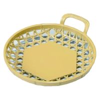 天ぷら皿 新５寸片手かご　クリーム裏塗 [5個入] wis-m-38-39　若泉漆器（直送品）