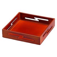 盛器 ６寸角透かし盛器　漆調春慶塗 [2個入] wis-m-39-31　若泉漆器（直送品）