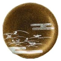 中皿 寿司皿　梨地秋草 [9個入] wis-o-5-75　若泉漆器（直送品）