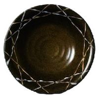 中皿 ロクロ寿司皿　梨地クロスライン（水切り付） [7個入] wis-o-7-77　若泉漆器（直送品）