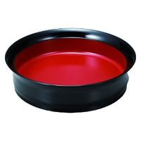 麺皿 ８寸羽反麺鉢　黒内朱 [2個入] wis-s-10-51　若泉漆器（直送品）