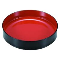 麺皿 ２１ｃｍ切立丸そば皿　黒内朱天黒　本体 [3個入] wis-s-10-67　若泉漆器（直送品）