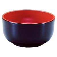 丼 ５寸やよい丼　新溜内朱 [6個入] wis-s-8-49a　若泉漆器（直送品）