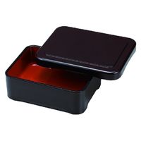 松花堂 隅丸爪掛丼重　艶消新溜内朱塗 [2個入] wis-u-1-77　若泉漆器（直送品）