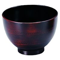 汁椀 九頭竜汁椀　溜根来内黒 [2個入] wis-w-13-42a　若泉漆器（直送品）