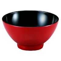 汁椀 ミニ椀　朱内黒 [7個入] wis-w-10-56　若泉漆器（直送品）