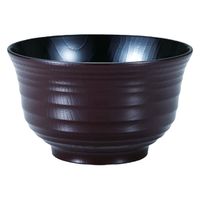 椀 ４．５寸木目お好み椀　新溜 [4個入] wis-w-16-67a　若泉漆器（直送品）