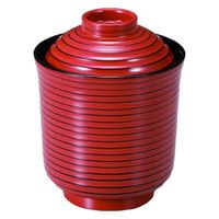 汁椀 駒筋箸洗椀　朱線出し [3個入] wis-w-16-78　若泉漆器（直送品）